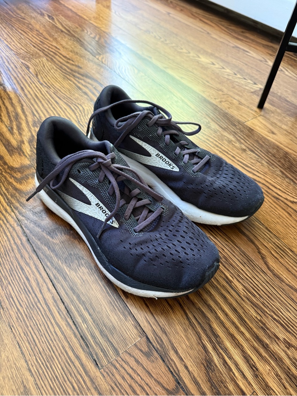 Brooks Black Running Sneakers with White Logo